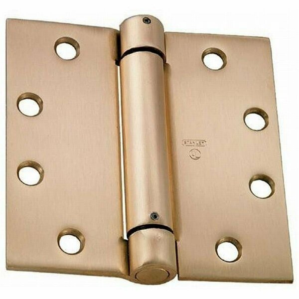 Stanley Security 4.5 x 4.5 in. Spring Hinge, No. 420940 Bright Brass 2060R4123